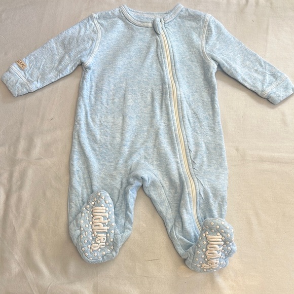 Juddlies - Breathe Easy - Light Blue Baby Onesie - Picture 4 of 7